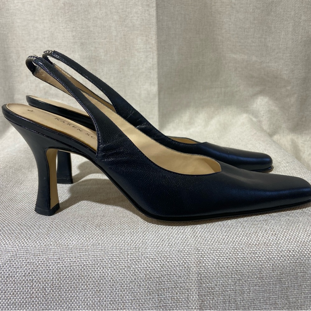 Navy Kitten Heel Slingbacks women’s 
Classic Evening Weddings size 7